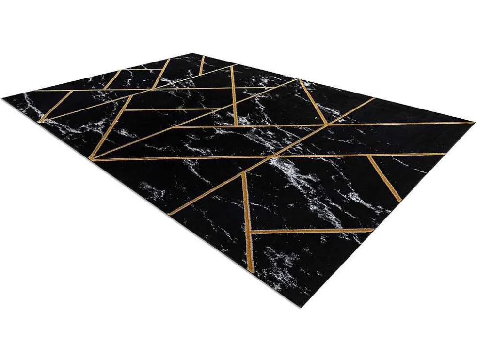 Tapijt Emerald Exclusief 2000 Glamour, Stijlvol Geometrisch, Marmer Zw 120X170 Cm