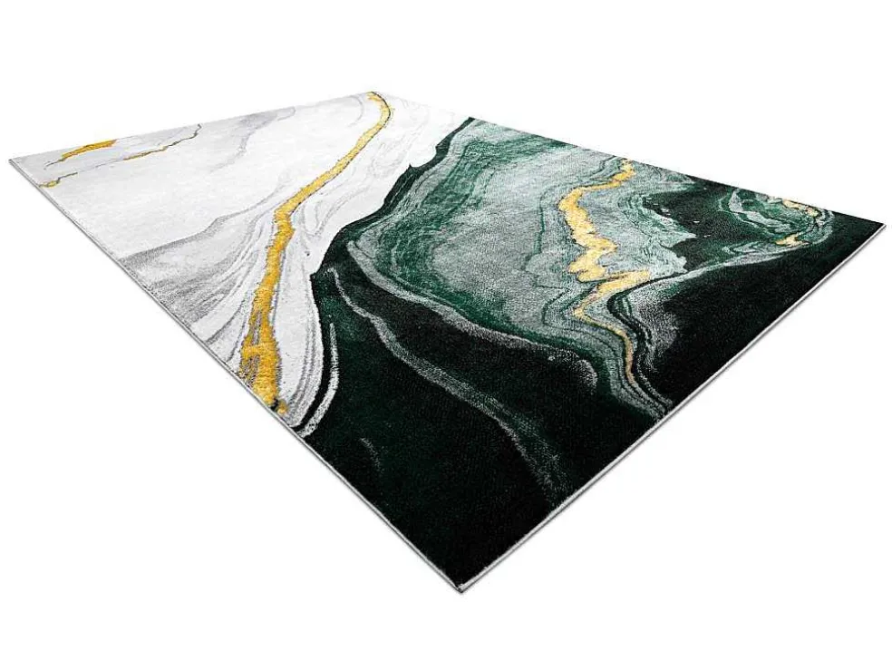 Tapijt Emerald Exclusief 1017 Glamour, Stijlvol Marmer Fles Groen / Go 140X190 Cm
