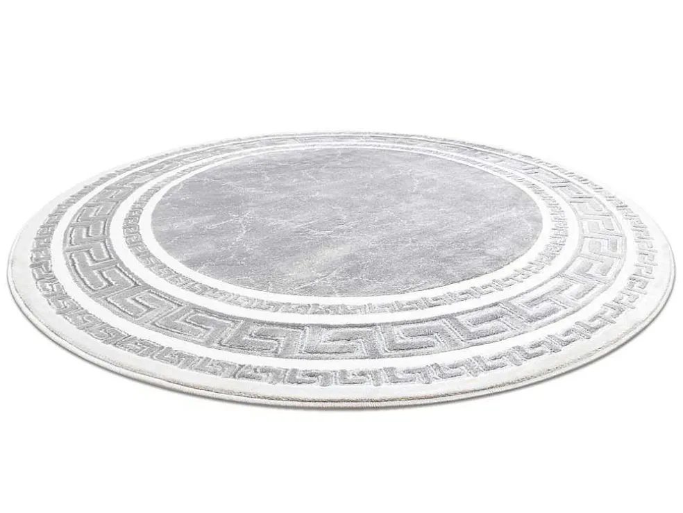 Tapijt Gloss Wiel Modern 2813 27 Stijlvol, Frame, Grieks Grijs Cercle 200 Cm