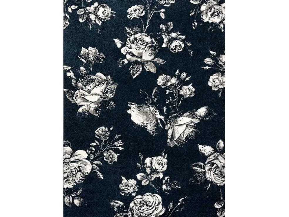 Tapijt Gnab 60642734 Bloemen , Rozekleuringe Blauw / Wit 140X200 Cm