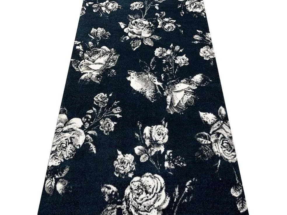 Tapijt Gnab 60642734 Bloemen , Rozekleuringe Blauw / Wit 140X200 Cm