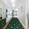Tapijtloper Emerald Exclusief 1014 Glamour, Stijlvol Kubus Fles Groen 80X400 Cm