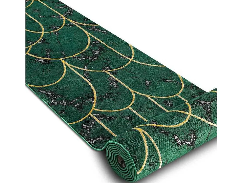 Tapijtloper Emerald Exclusief 1016 Glamour, Stijlvol Art Deco, Marmer 80X210 Cm