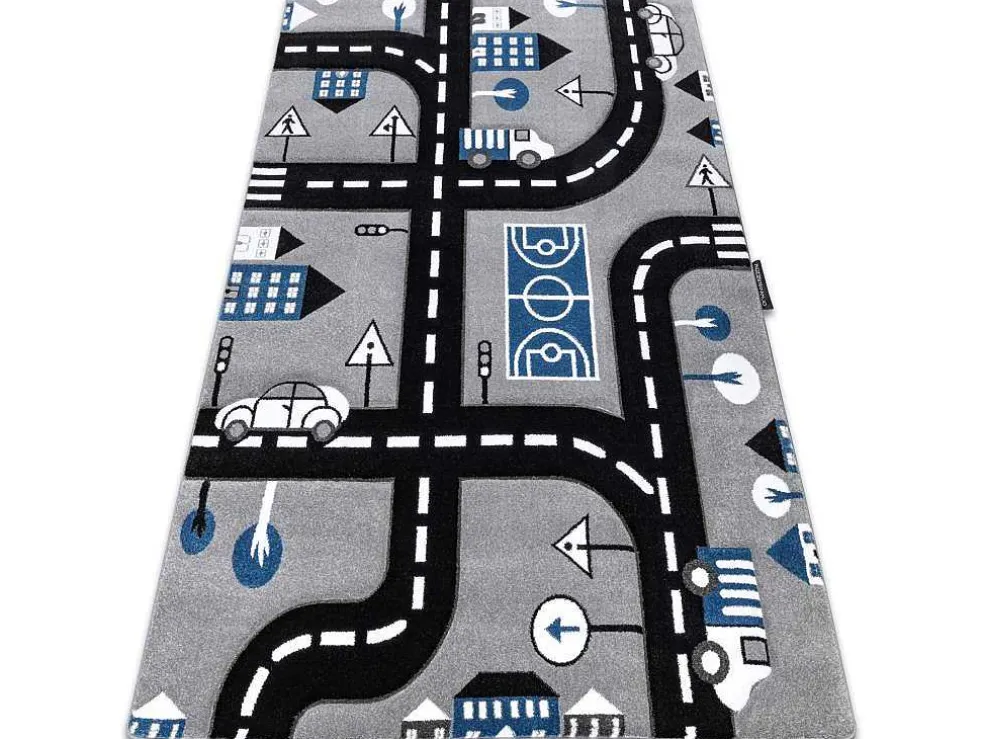 Tapijt Petit City Stad Straat Grijskleuring 200X290 Cm