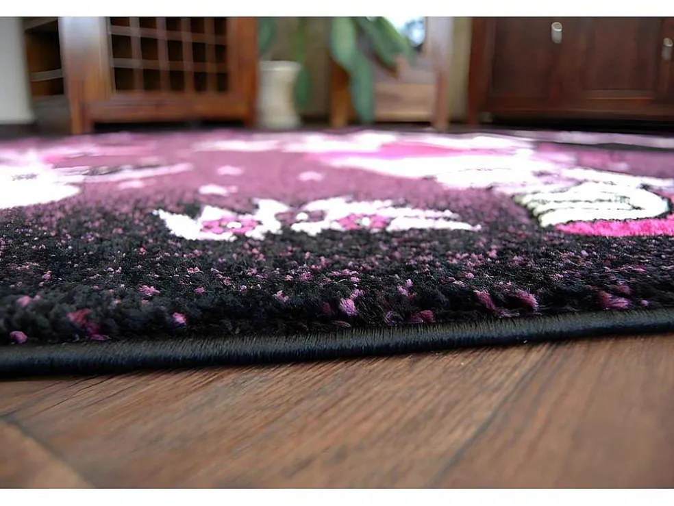 Tapijt Pilly 7818 Dora - Paars/Zwart 160X220 Cm