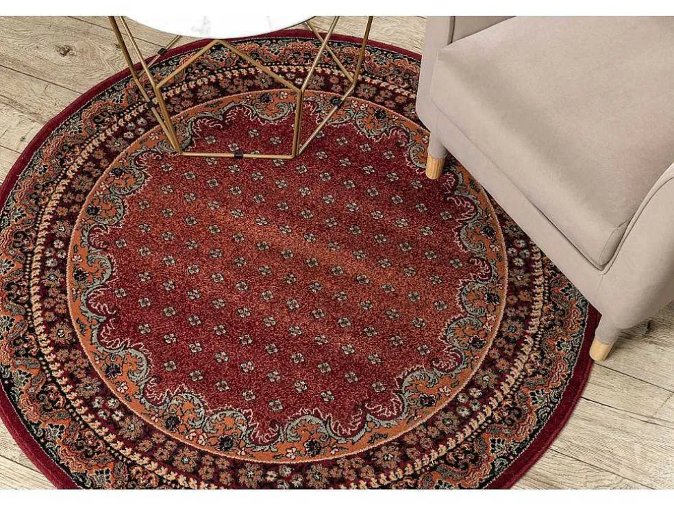 Tapijt Polonia Rond Baron Bordeaux Cercle 200 Cm