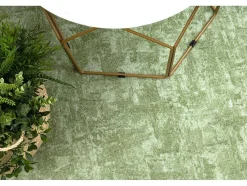 Tapijt Rond Solid Groen 20 Beton Cercle 170 Cm