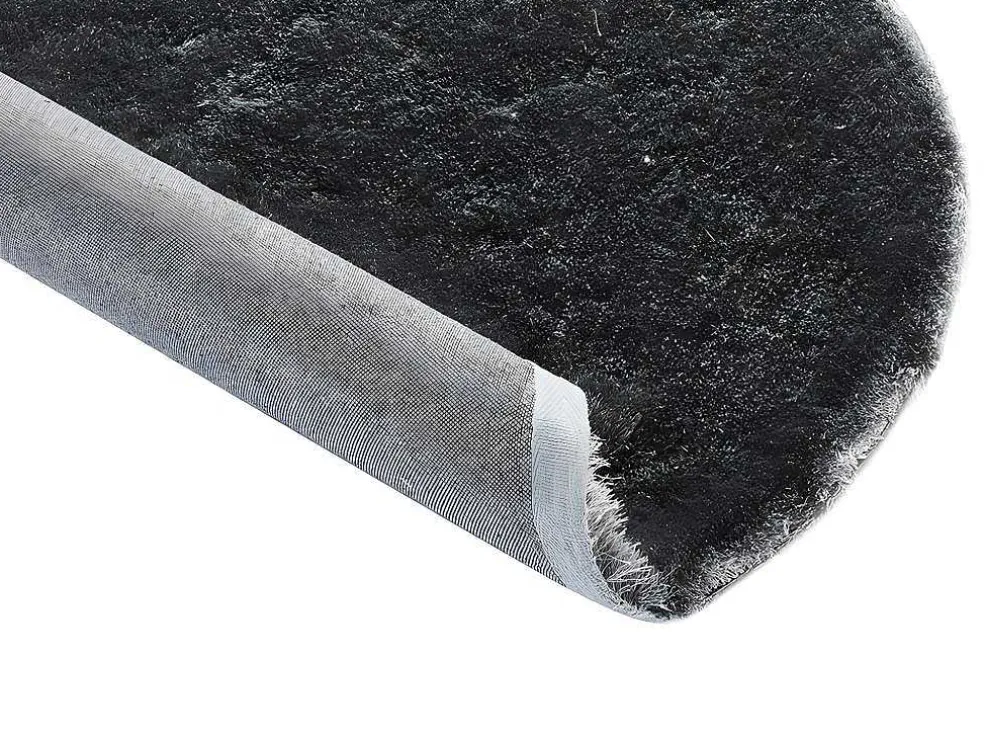 Tapijt Shaggy Glitter Zilver - Polyester - D120 Cm
