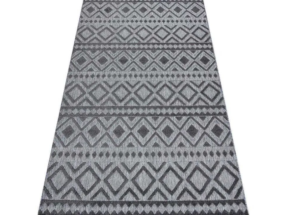 Tapijt Structureel Sole D3852 Boho, Diamanten Plat Geweven, Twee Poolh 200X290 Cm