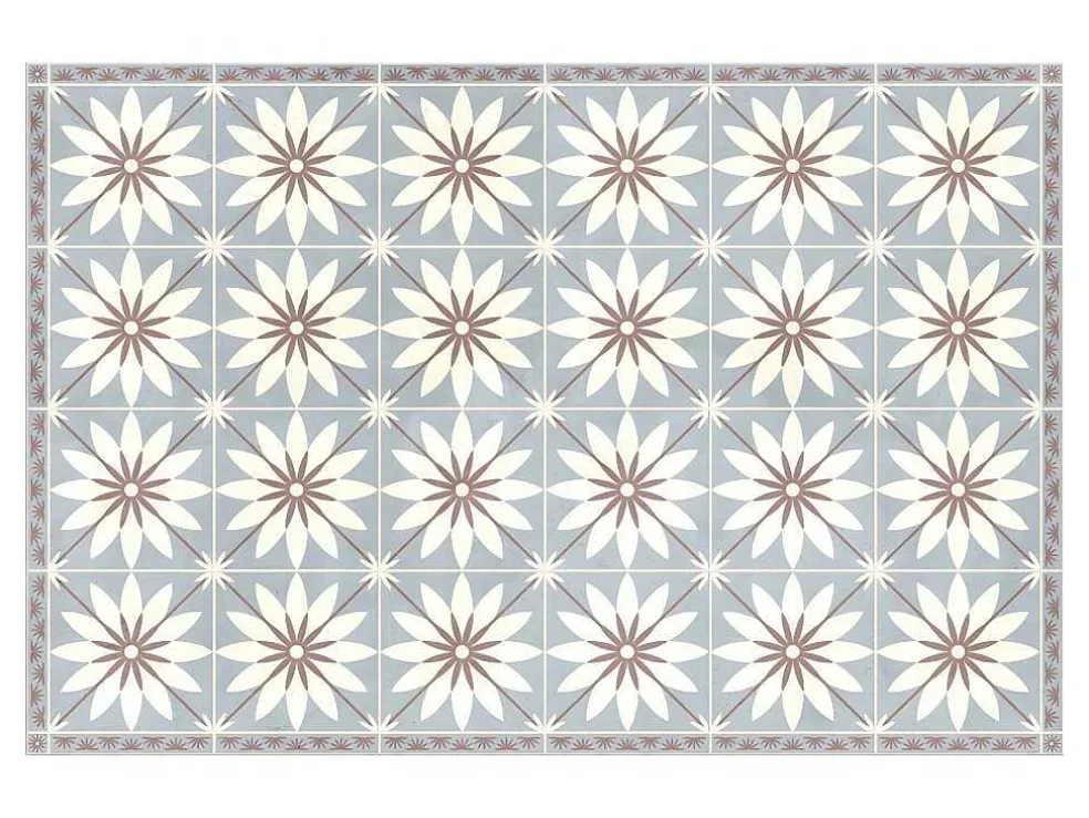 Tapijt Van Vinyl Met Bloempatroneneffect Florita - 120 X 180 Cm