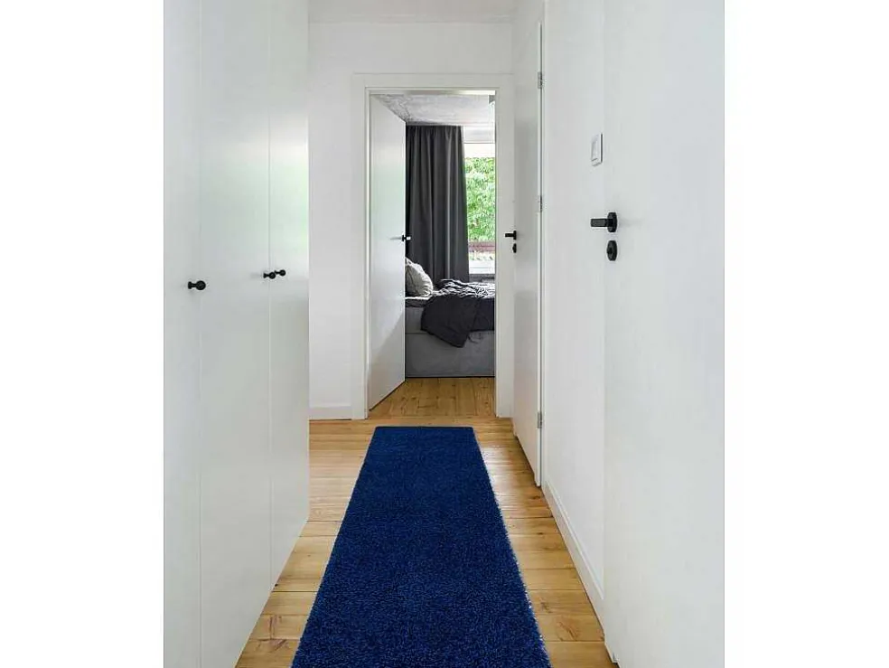 Tapijt, Vloerbekleding Soffi Shaggy 5Cm Blauw - Voor Keuken, Naar De G 60X300 Cm