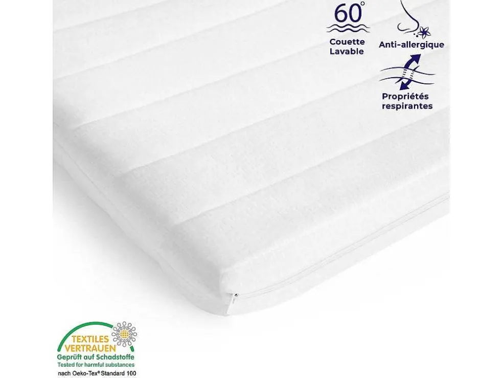 Topmatras 80X190 Cm Met Stevige Ondersteuning - Afneembare En Wasbare Hoes Voor Optimale Hygiene