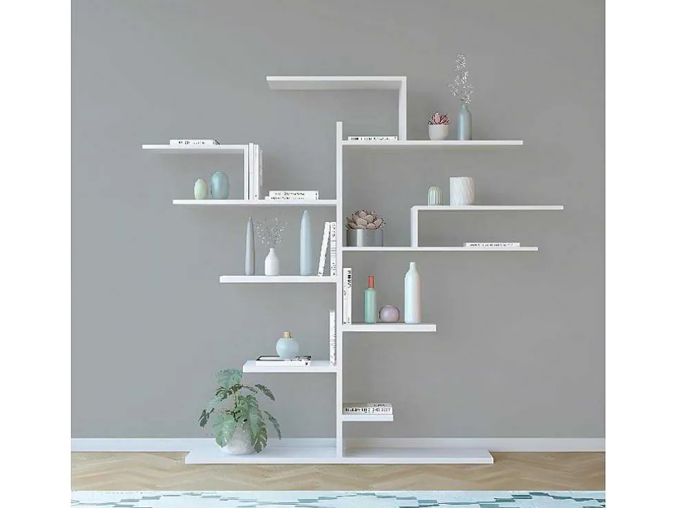 Tree Boekenkast, Wit, 180X25X161 Cm, Epikasa