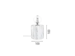Trongo Tafellamp, Eiken, Antraciet, 10X10X10 Cm, Epikasa