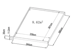 Tuinserre Van Polycarbonaat 9 M Corolle Ii - Aluminium