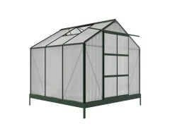 Tuinserre Van Polycarbonaat Anissa Met Basis - 5,9 M - Groen