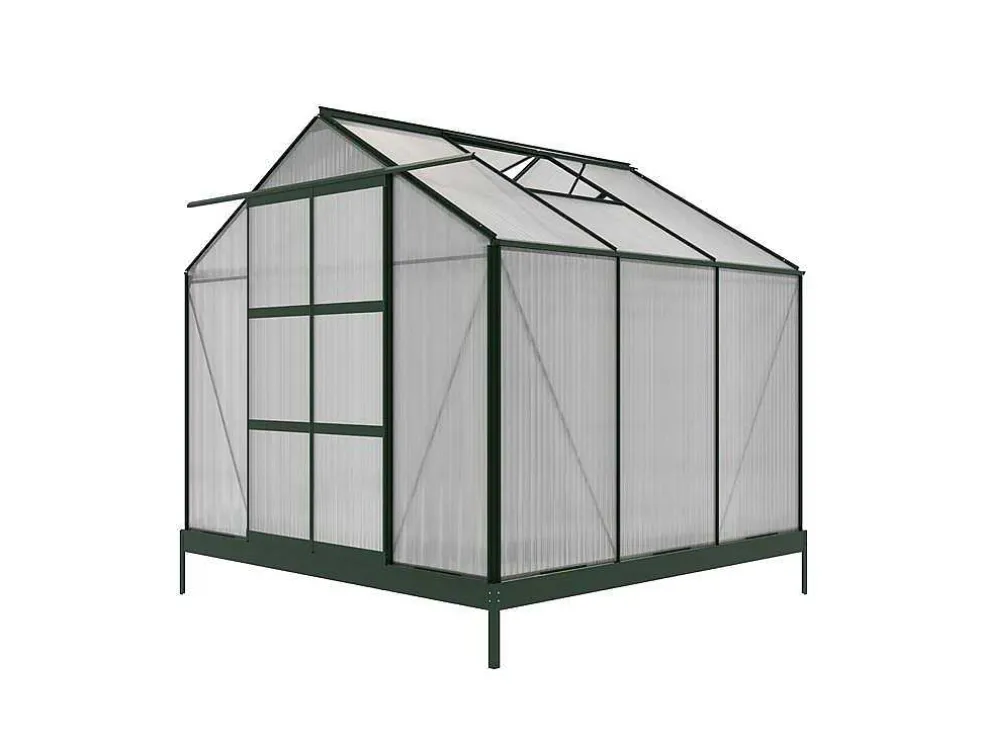 Tuinserre Van Polycarbonaat Anissa Met Basis - 5,9 M - Groen