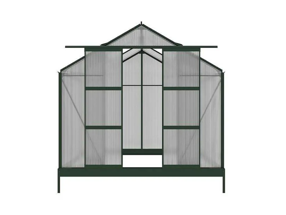 Tuinserre Van Polycarbonaat Anissa Met Basis - 5,9 M - Groen