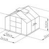 Tuinserre Van Polycarbonaat Anissa Met Basis - 5,9 M - Antraciet