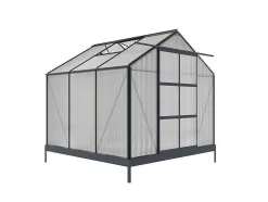 Tuinserre Van Polycarbonaat Anissa Met Basis - 5,9 M - Antraciet