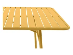 Tuintafel D160 Cm Van Metaal - Mosterdgeel - Mirmande Van Mylia