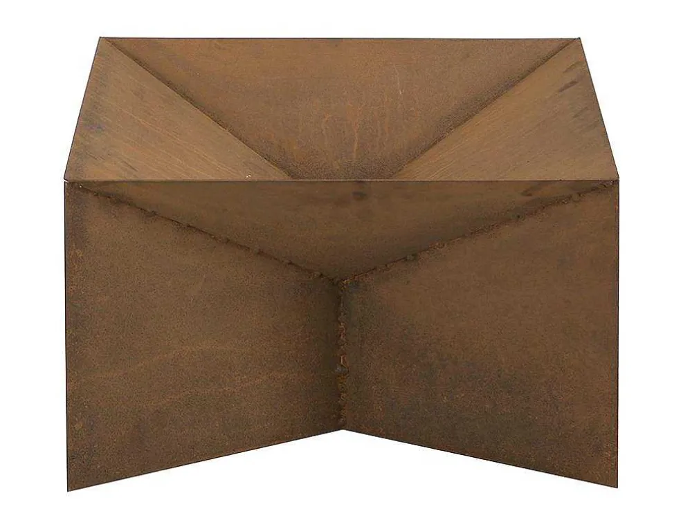 Tuin Vuurkorf In Cortenstaal - L. 50 X P. 50 X H. 30 Cm - Vierkant - Morogoro