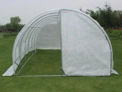 Tunnelkas Met Structuur Van Gegalvaniseerd Staal En Deur 18 M - L600 X B300 X H200 Cm - Alocasia