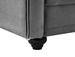 Tweezitsbank Van Antracietkleurig Velours Chesterfield