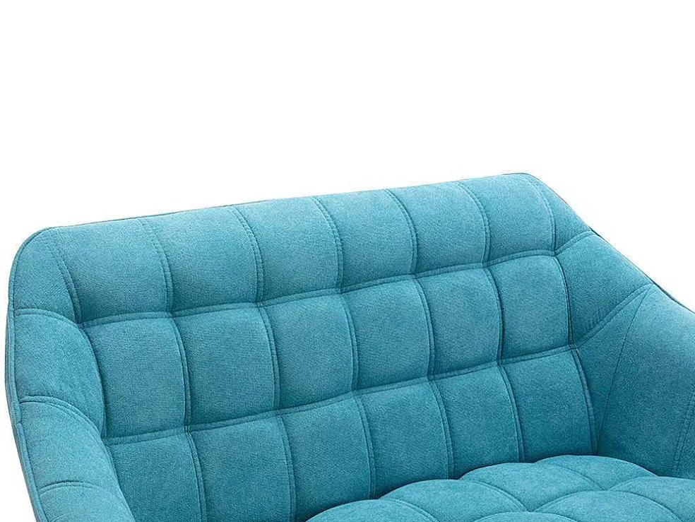 Tweezitsbank Van Stof Caserta - Blauw
