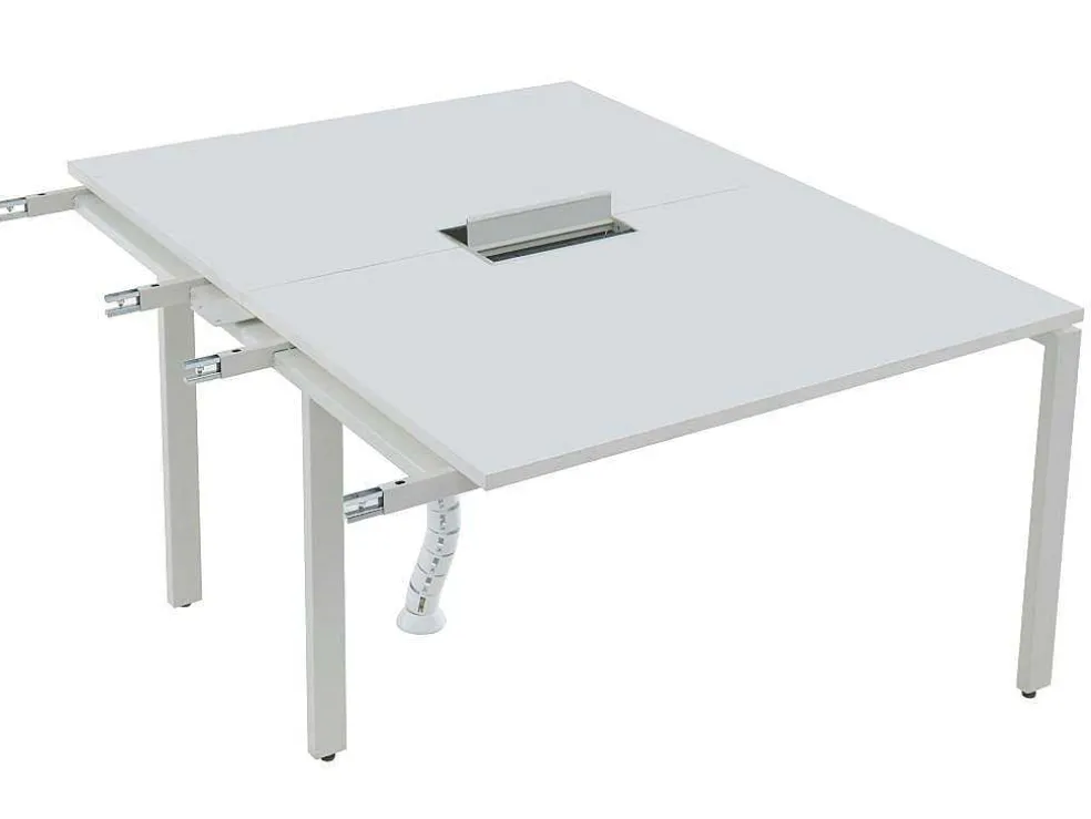 Uitbreiding Voor Bureau Bank 2 Personen - Wit - L120 Cm - Downtown