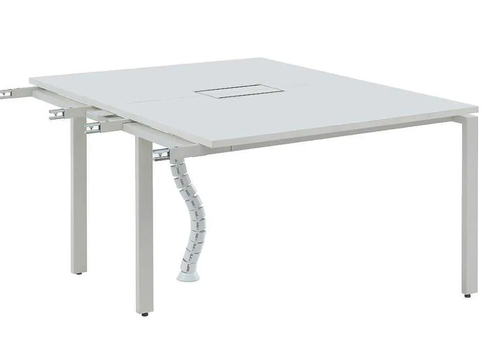 Uitbreiding Voor Bureau Bank 2 Personen - Wit - L120 Cm - Downtown