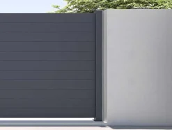 Uitbreiding Voor Het Hek H182 X L178,3 Cm In Donkergrijs Aluminium - Otavio