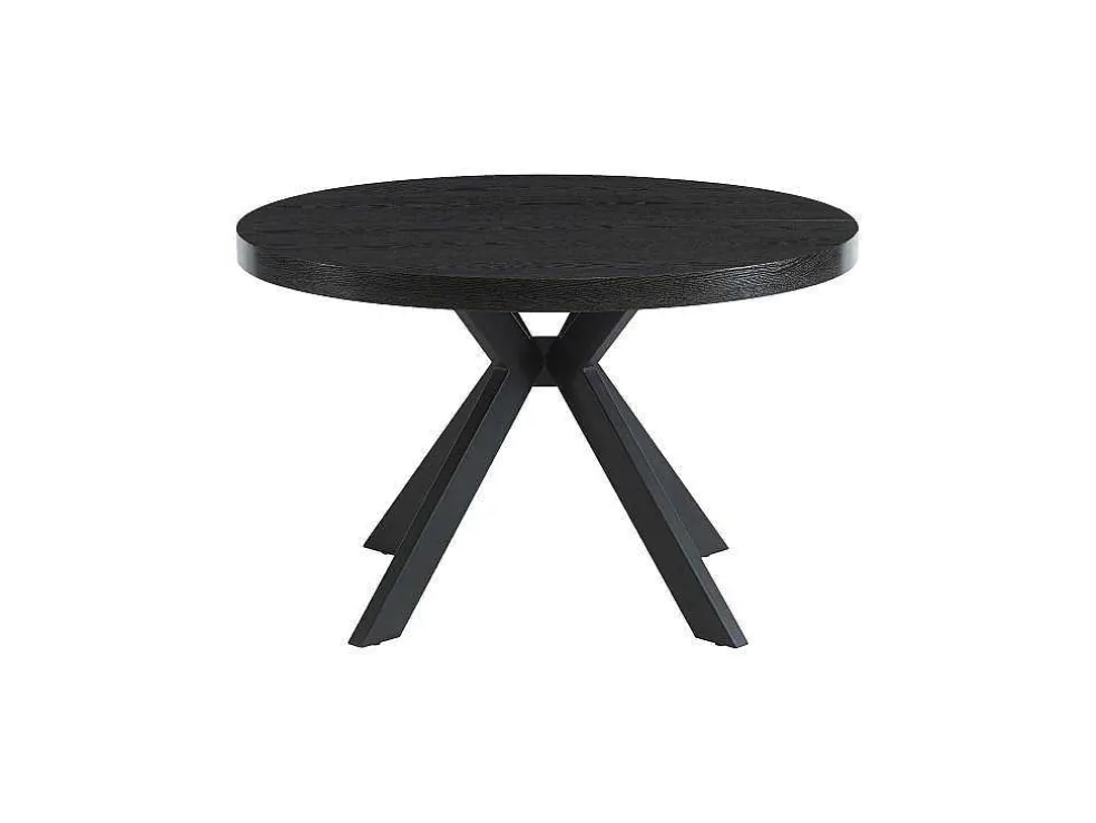 Uitschuifbare Eettafel 4 Tot 8 Personen Mdf En Staal Zwart Komoni