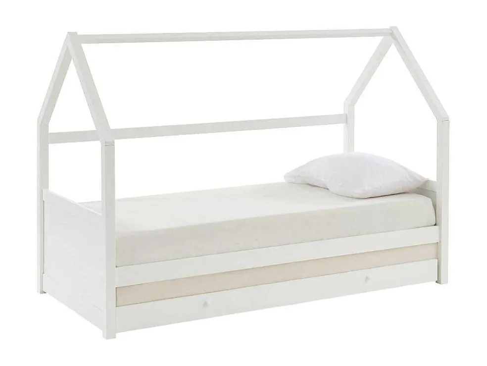 Uitschuifbed 2 X 90 X 190 Cm - Grenen - Wit - Hurra
