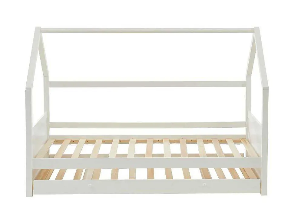 Uitschuifbed 2 X 90 X 190 Cm - Grenen - Wit + Matras - Hurra