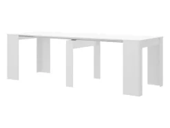 Uittrekbare Sidetabletafel Onega - 10 Personen - 4 Verlengstukken - Kleur: Wit