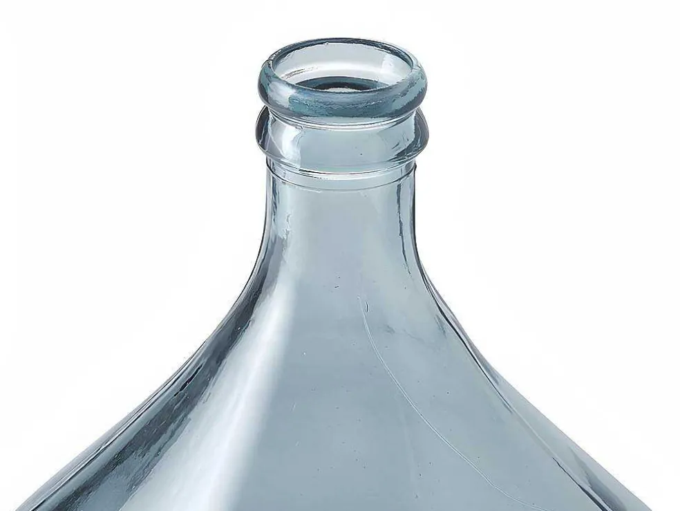 Vaas Dame-Jeanne Van Gerecycleerd Glas Silice 34L - Transparant Blauw