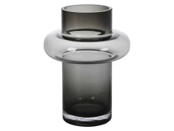 Vaas Van Getint Glas - D16,5 X H25 Cm - Glas - Gerookt Grijs - Valoit