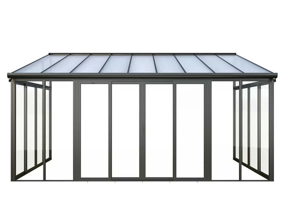 Veranda Van Aluminium En Polycarbonaat Met Uv-Bescherming - 15,8 M - Antraciet - Mathilda