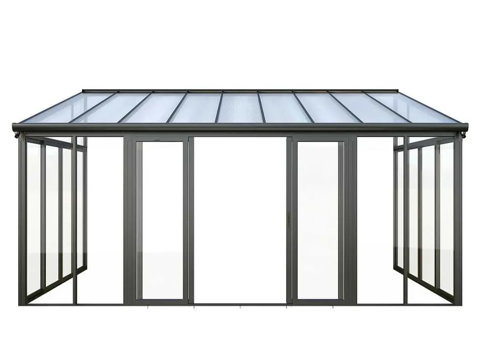 Veranda Van Aluminium En Polycarbonaat Met Uv-Bescherming - 15,8 M - Antraciet - Mathilda
