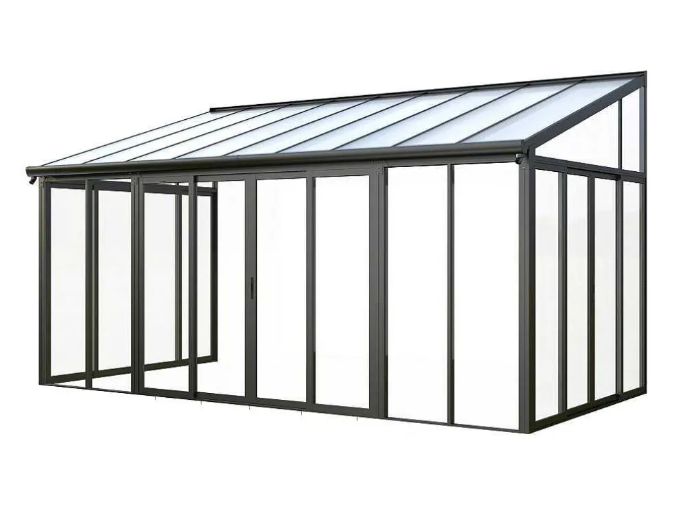 Veranda Van Aluminium En Polycarbonaat Met Uv-Bescherming - 15,8 M - Antraciet - Mathilda
