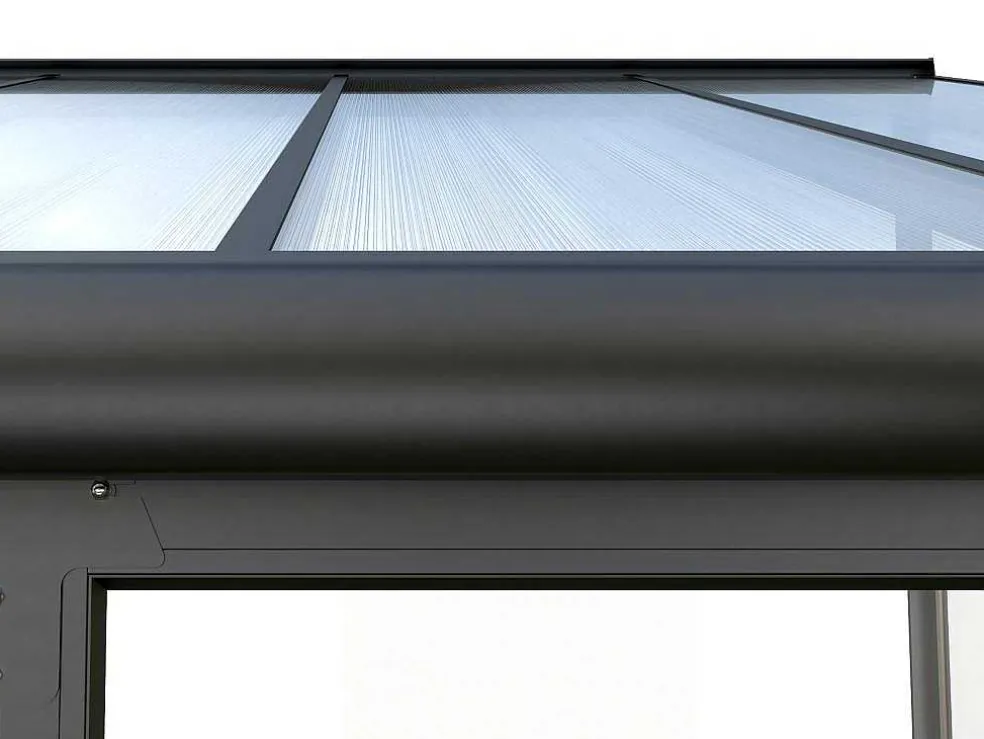 Veranda Van Aluminium En Polycarbonaat Met Uv-Bescherming - 15,8 M - Antraciet - Mathilda