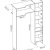 Verstelbare Kledingkast Dorian - L164/234 Cm - Wit En Grijs