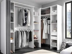 Verstelbare Kledingkast Dorian - L164/234 Cm - Wit En Grijs