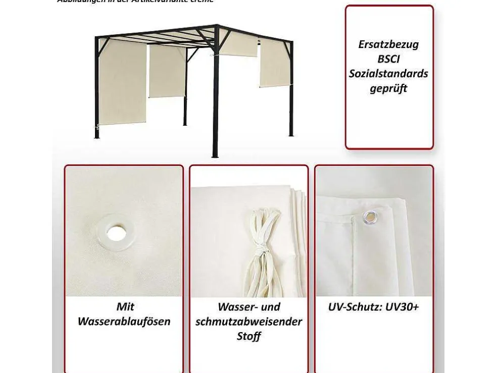 Vervangen Overkapping Voor Pergola Beja, Bordeaux-Rood