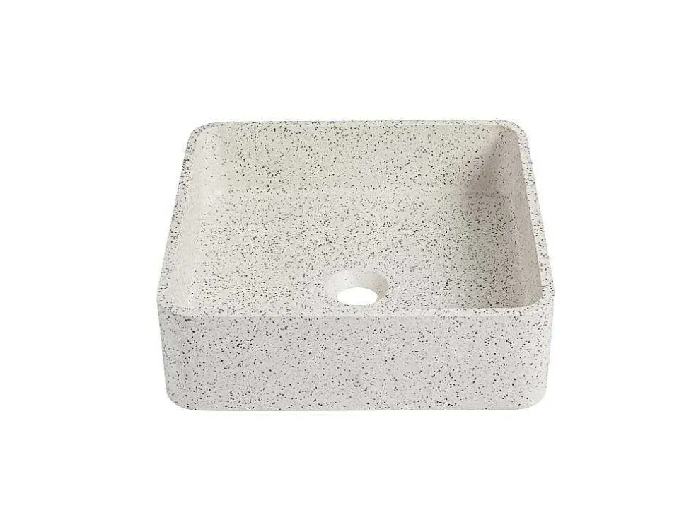 Vierkante Wastafel Om Te Plaatsen Van Terrazzo - L39 X B39 Cm - Stochi