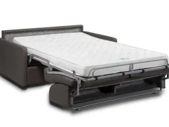 Vierzits Express-Bedbank Van Kunstleer Calife - Grijs - Slaapafmeting 160 Cm