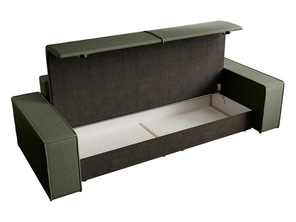 Vierzitsslaapbank Van Groen Velours Met Textuur Amelia