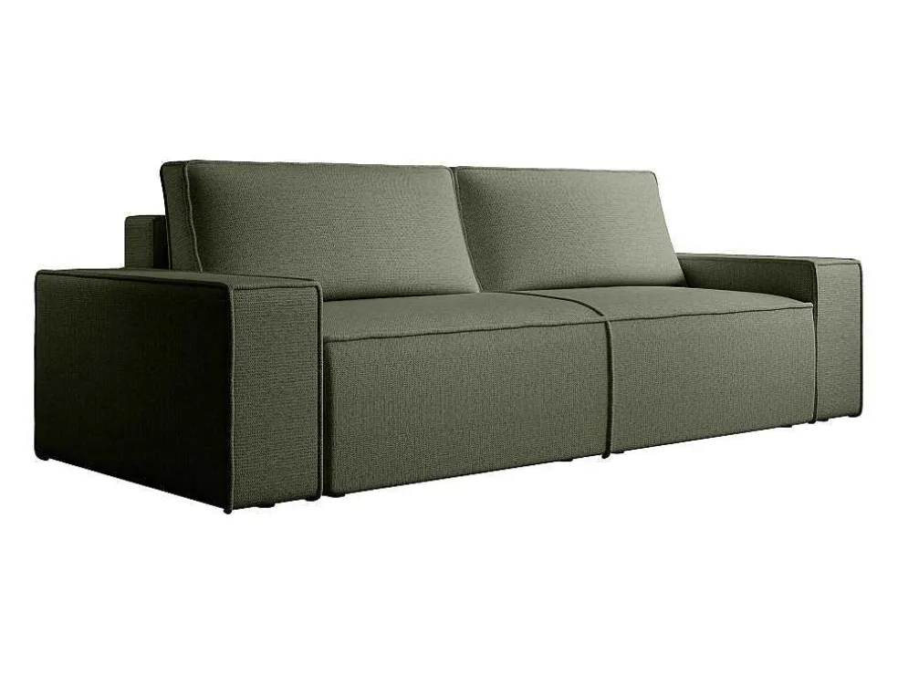Vierzitsslaapbank Van Groen Velours Met Textuur Amelia