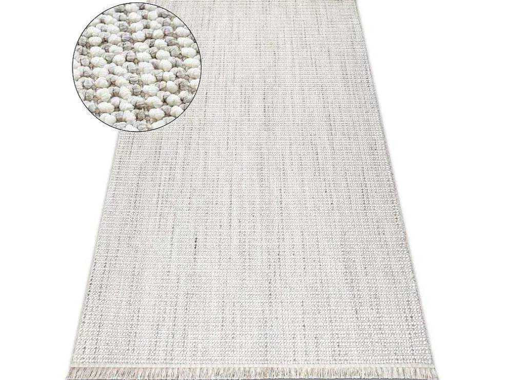 Vloerkleed Nano Eo78C Melange, Lus, Platgeweven Grijs / Wit 140X190 Cm